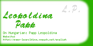 leopoldina papp business card